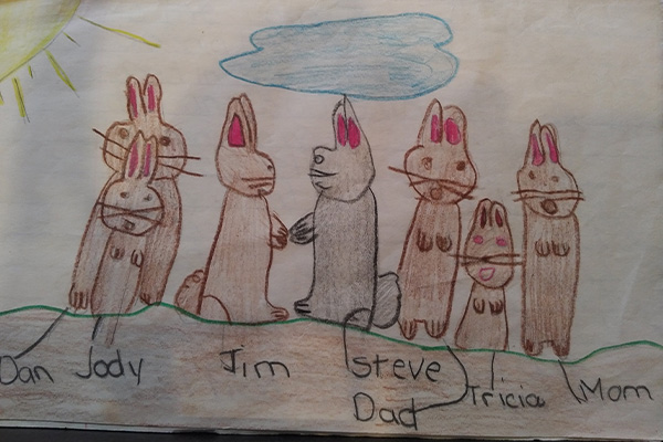 Illustration from The Rabbit Family